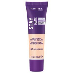 Rimmel London 001 Fair Porcelain Stay Matte Foundation 1 fl oz Full Coverage NEW
